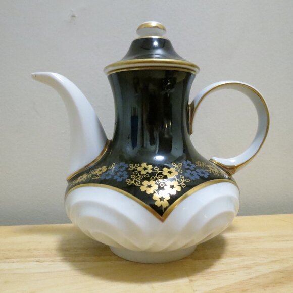 Echt Weimar Kobalt Coffee Tea Espresso Demitasse 7 pc Set GDR 1949-1980 - Picture 2 of 16